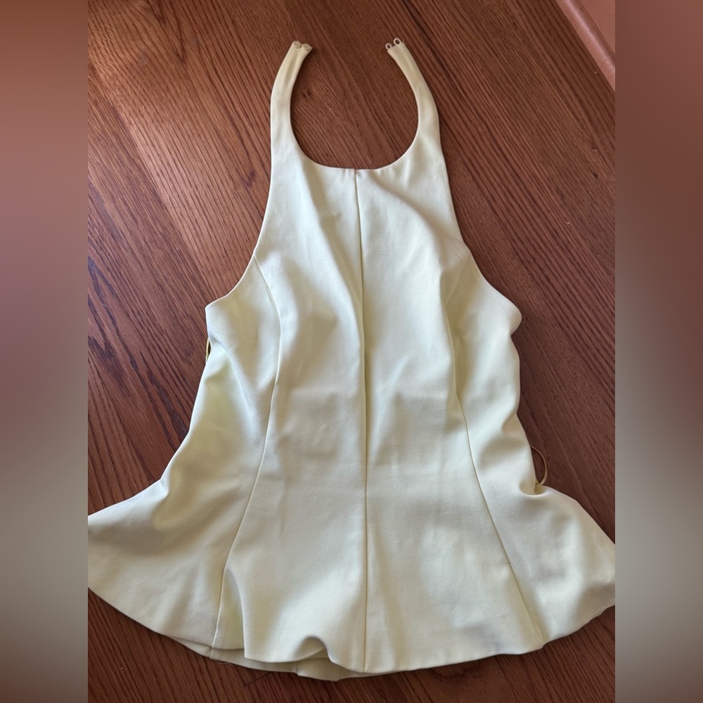 Zara Light Yellow Sleeveless Top